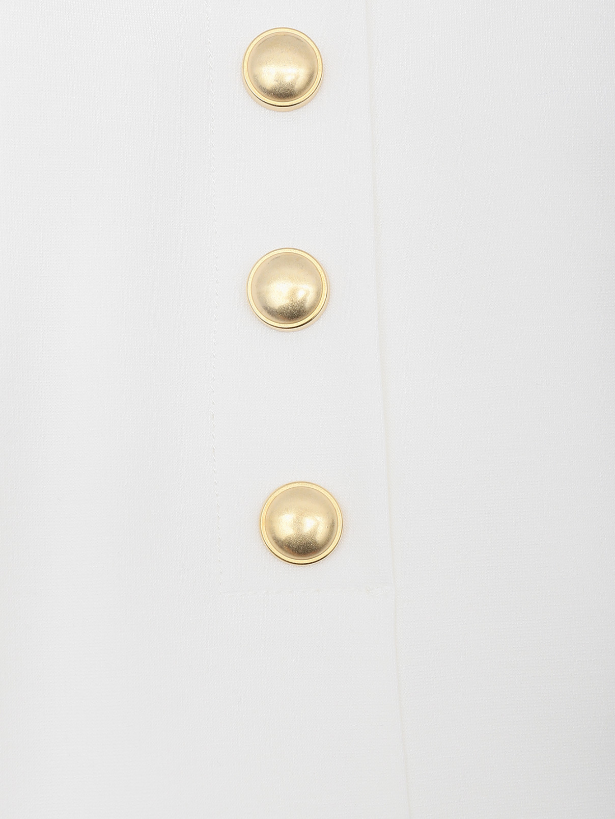 Брюки из вискозы с контрастными пуговицами Marina Rinaldi  –  Деталь  – Цвет:  Белый