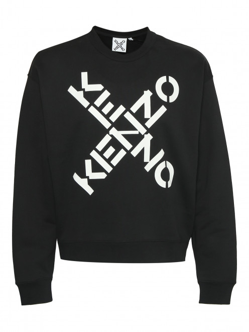 Свитшот из хлопка с логотипом Kenzo - Общий вид