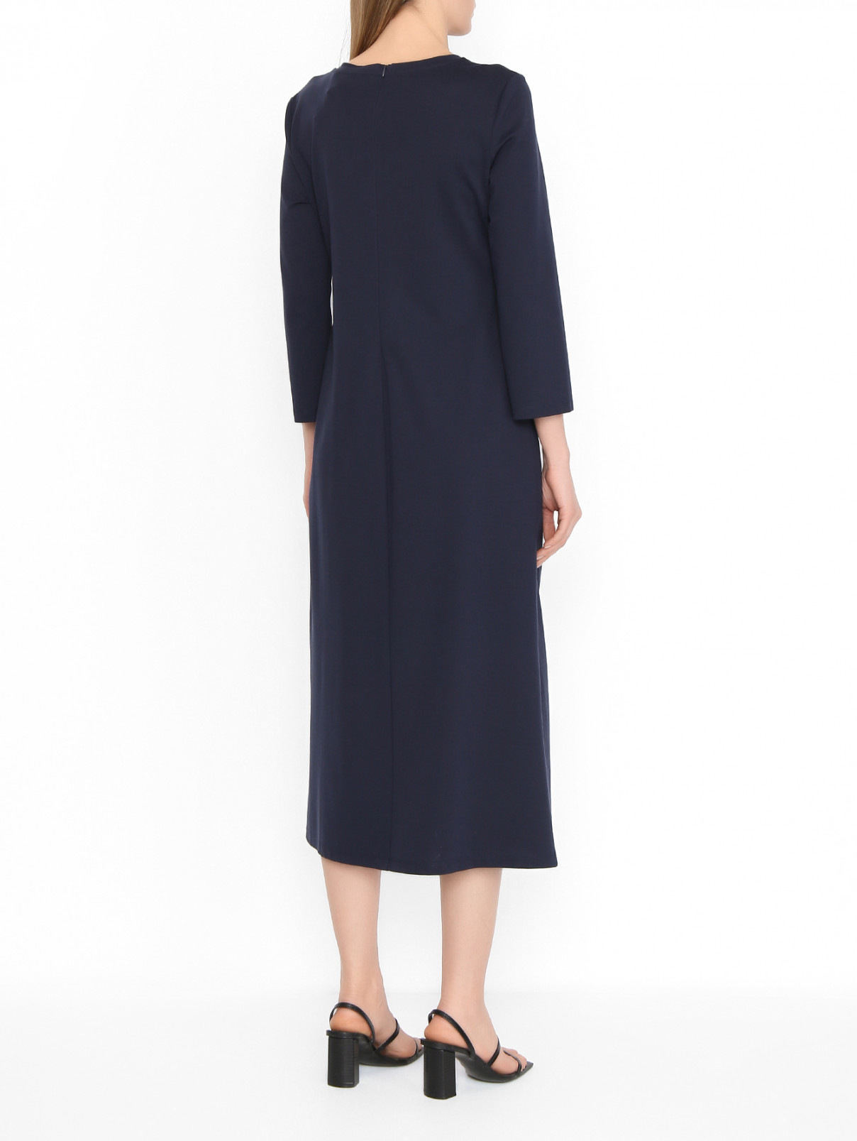 Трикотажное платье с длинными рукавами Weekend Max Mara  –  МодельВерхНиз1  – Цвет:  Синий