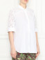 Блуза из хлопка с короткими рукавами Marina Rinaldi  –  МодельВерхНиз