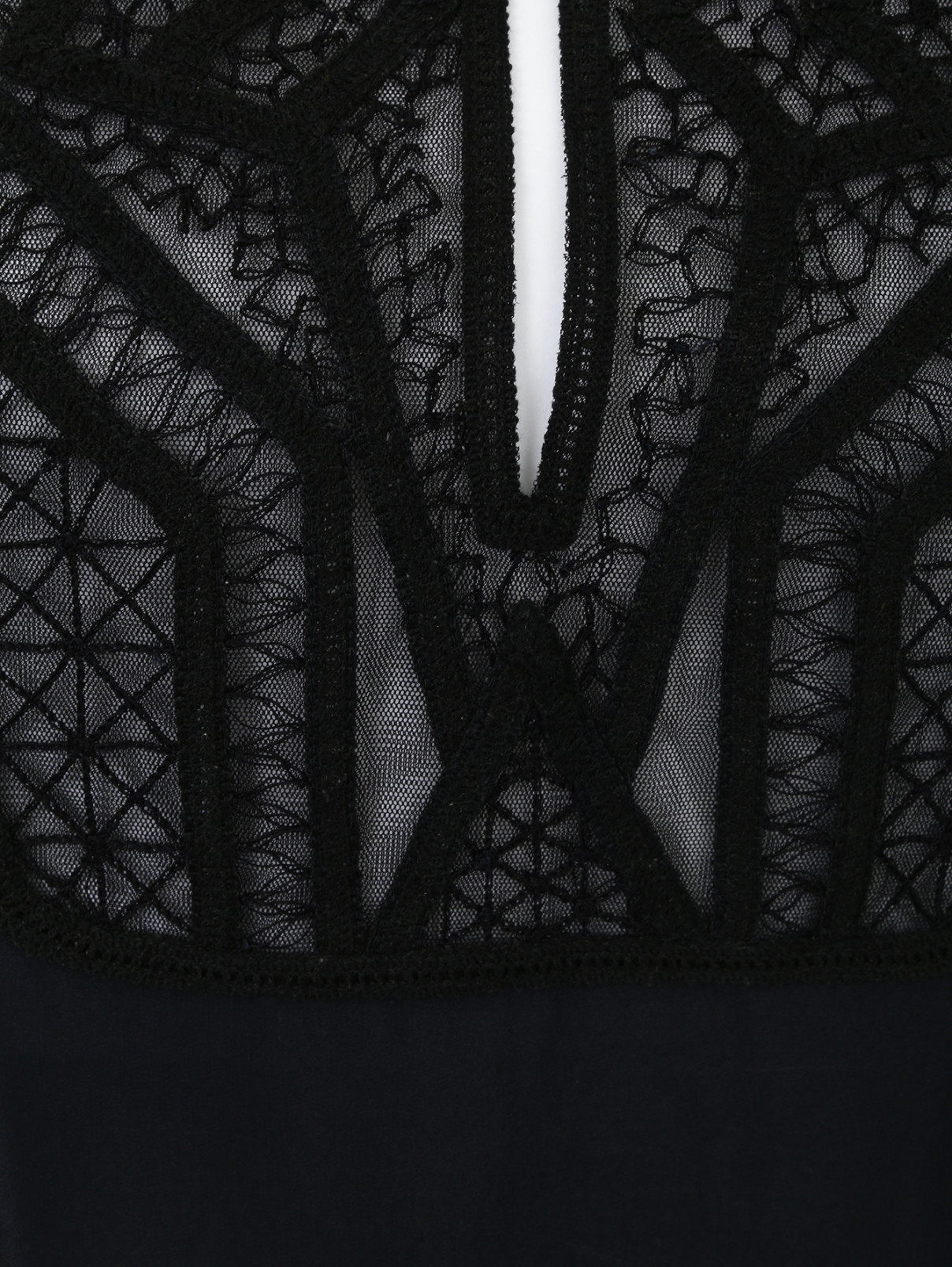 Платье-миди из шелка JO NO FUI  –  Деталь  – Цвет:  Черный