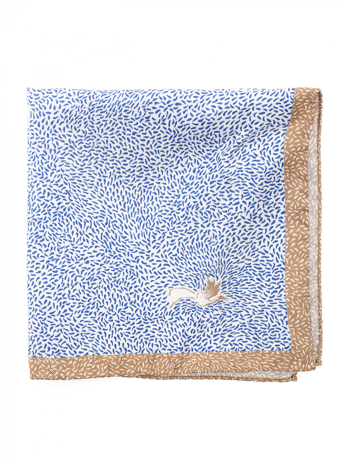 Платок карманный из шелка с узором Eton  –  Общий вид  – Цвет:  Мультиколор