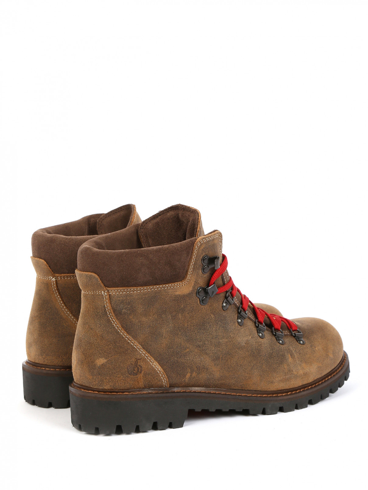 Ботинки из кожи с контрастной шнуровкой BOSCO  –  Обтравка2  – Цвет:  Коричневый