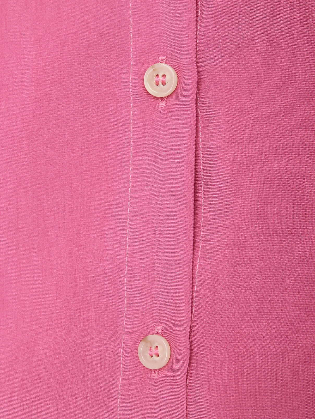 Рубашка из шелка на пуговицах Alysi  –  Деталь1  – Цвет:  Розовый