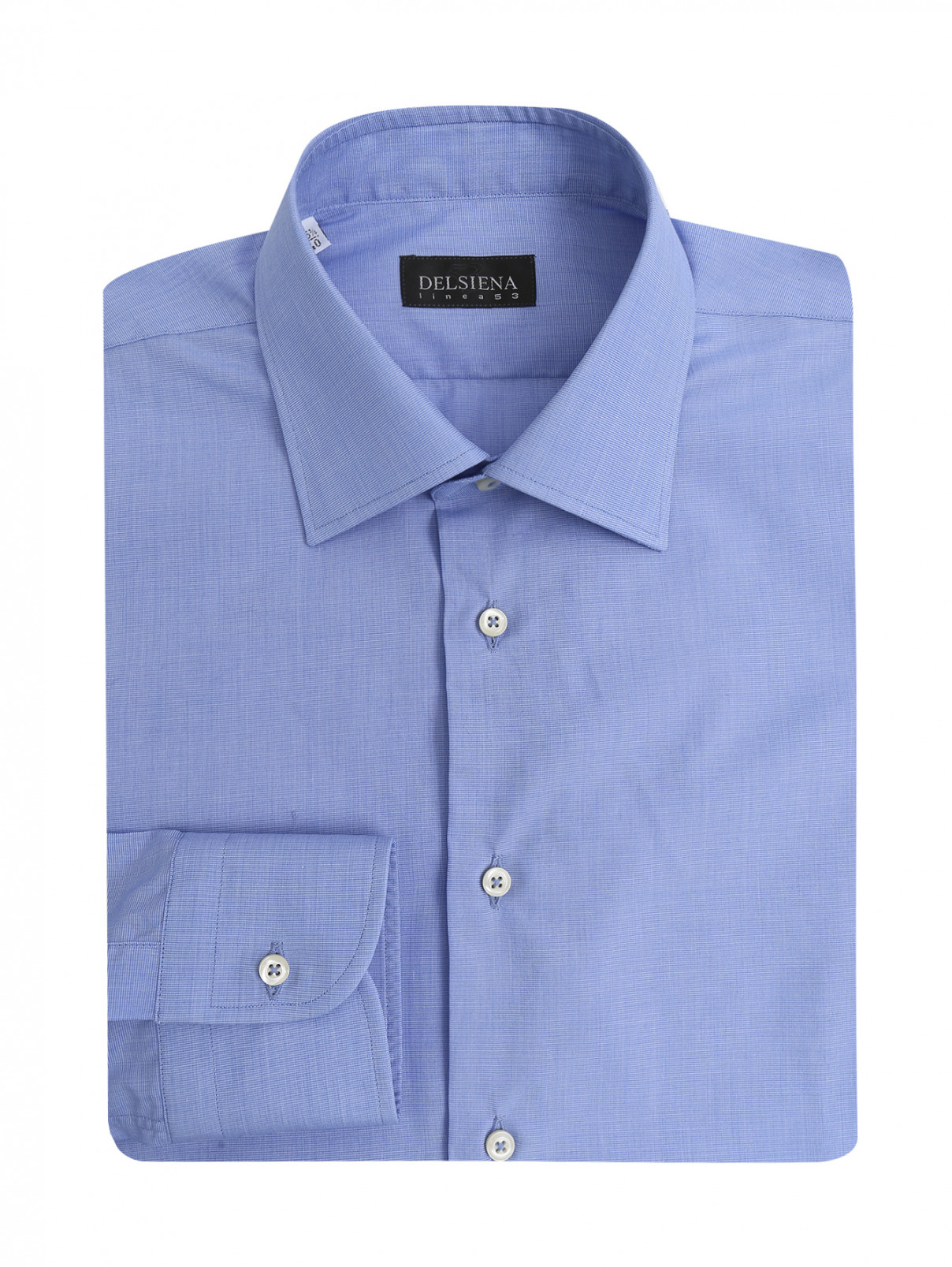 Рубашка из хлопка Delsiena  –  Общий вид  – Цвет:  Синий