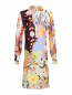 Платье-миди из вискозы и шелка с узором Etro  –  Общий вид