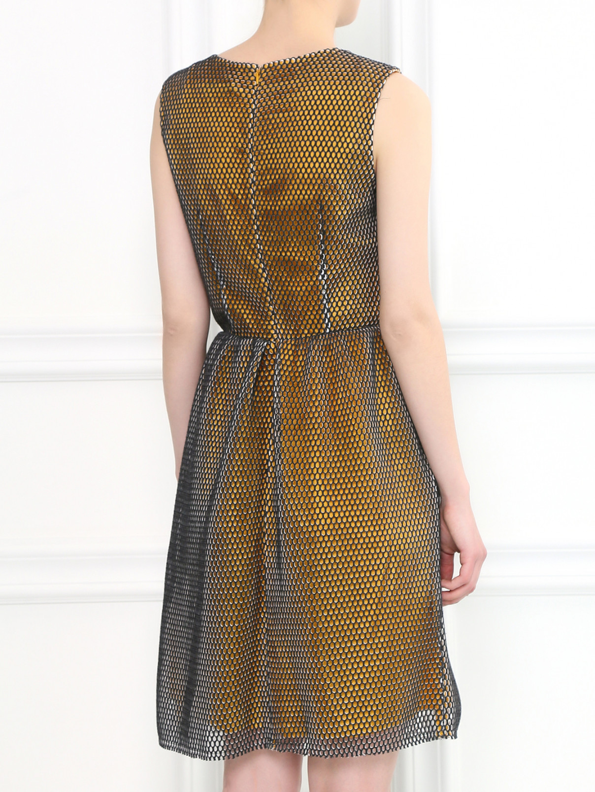 Платье из смешанного хлопка Carven  –  Модель Верх-Низ1  – Цвет:  Серый