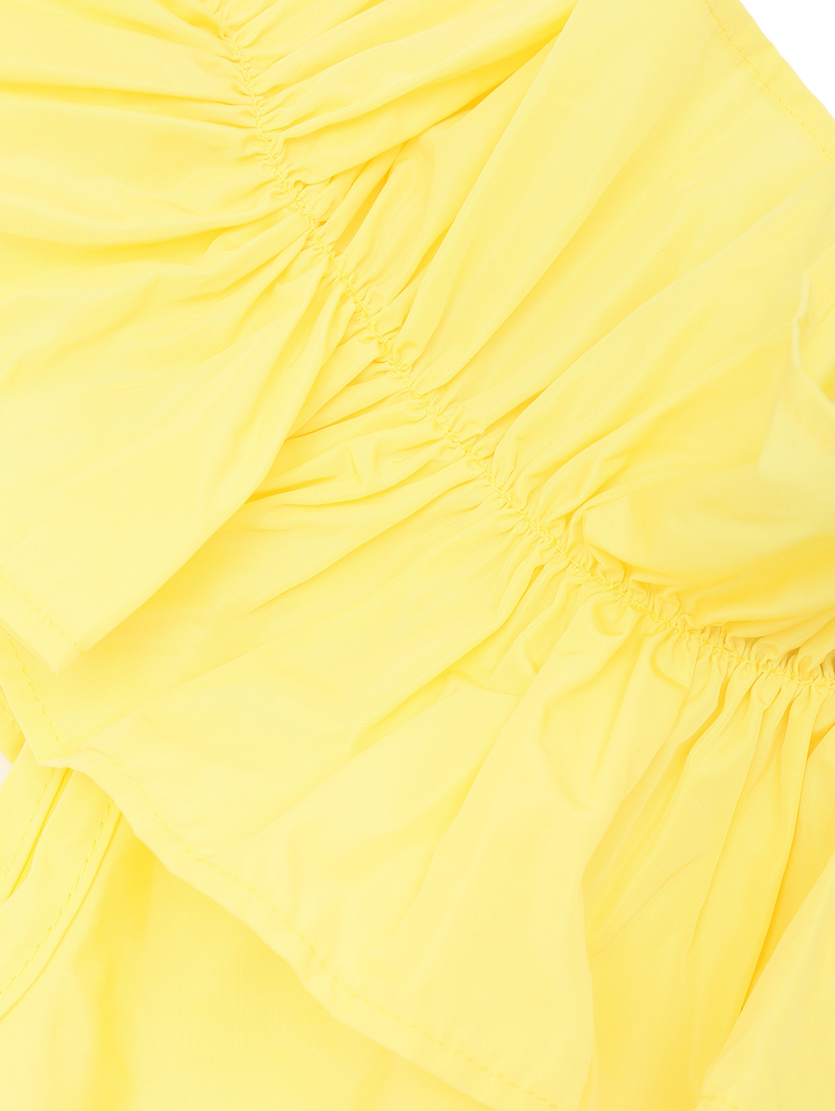 Однотонное платье с поясом MSGM  –  Деталь1  – Цвет:  Желтый