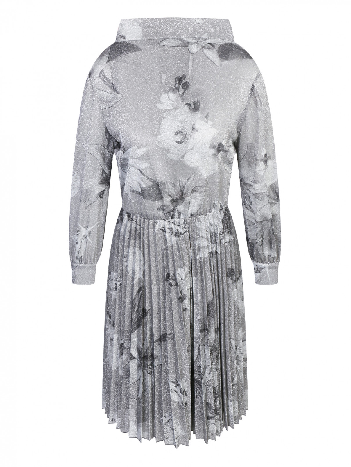 Платье с цветочным узором Max&Co  –  Общий вид  – Цвет:  Серый