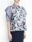 Блуза из хлопка с узором и контрастной отделкой Antonio Marras  –  МодельВерхНиз