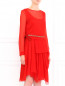 Платье из шелка с декором Alberta Ferretti  –  Модель Верх-Низ