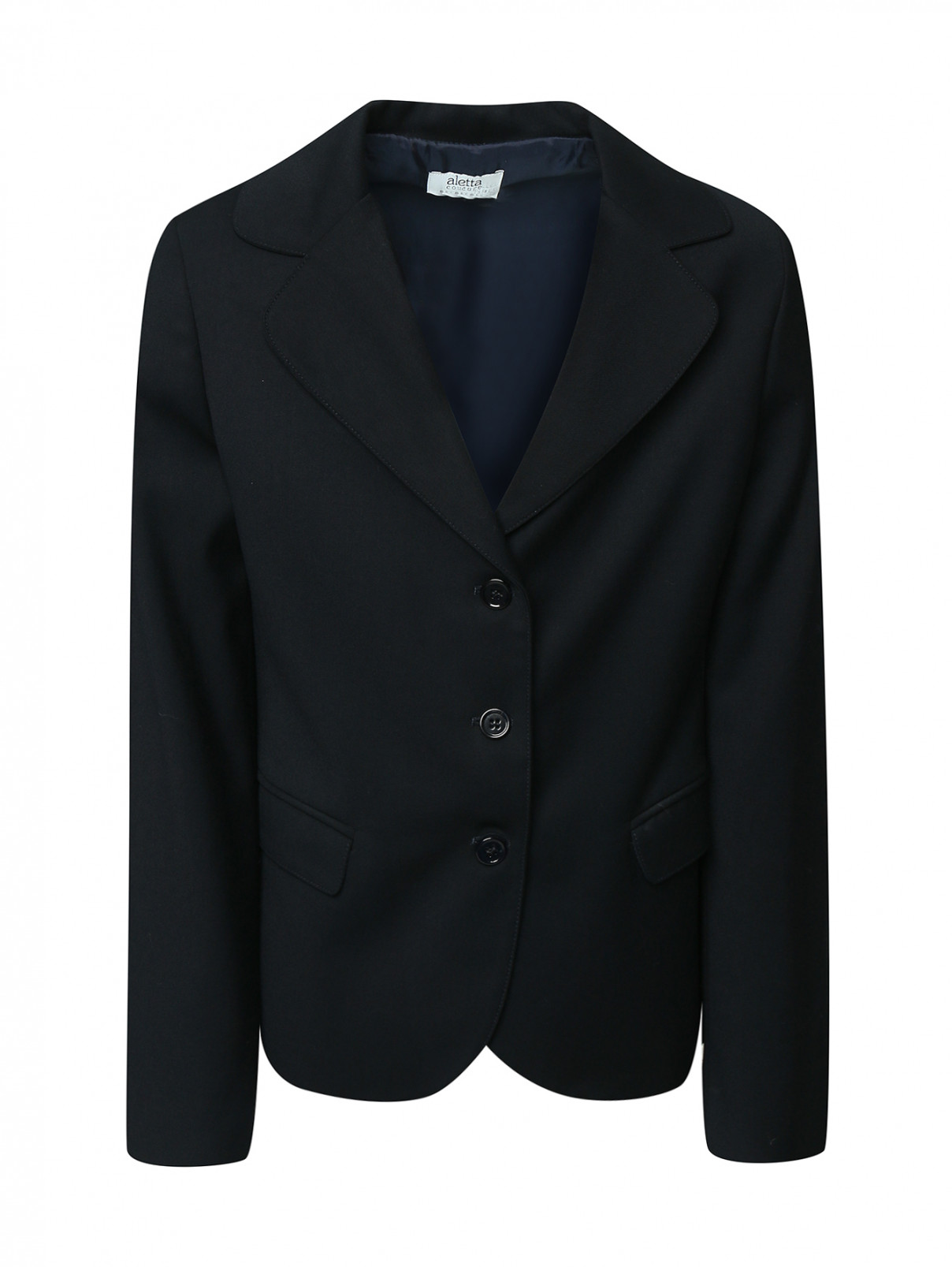 Пиджак из шерсти Aletta Couture  –  Общий вид  – Цвет:  Черный
