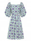 Платье из хлопка с рукавами-фонариками Persona by Marina Rinaldi  –  Общий вид