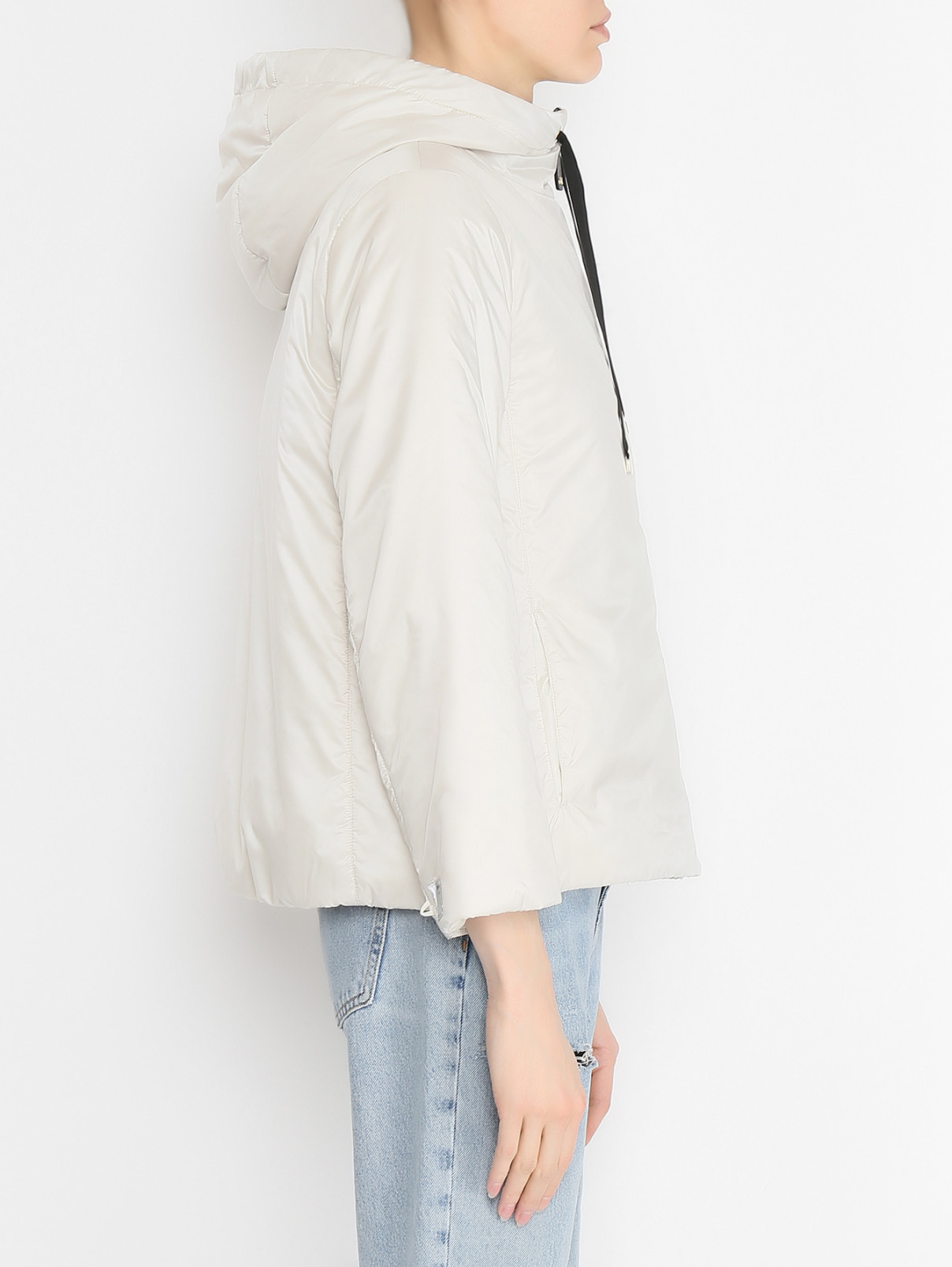 Куртка на молнии с капюшоном Max Mara  –  МодельВерхНиз2  – Цвет:  Белый
