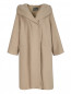 Пальто из шерсти свободного кроя с капюшоном Alberta Ferretti  –  Общий вид