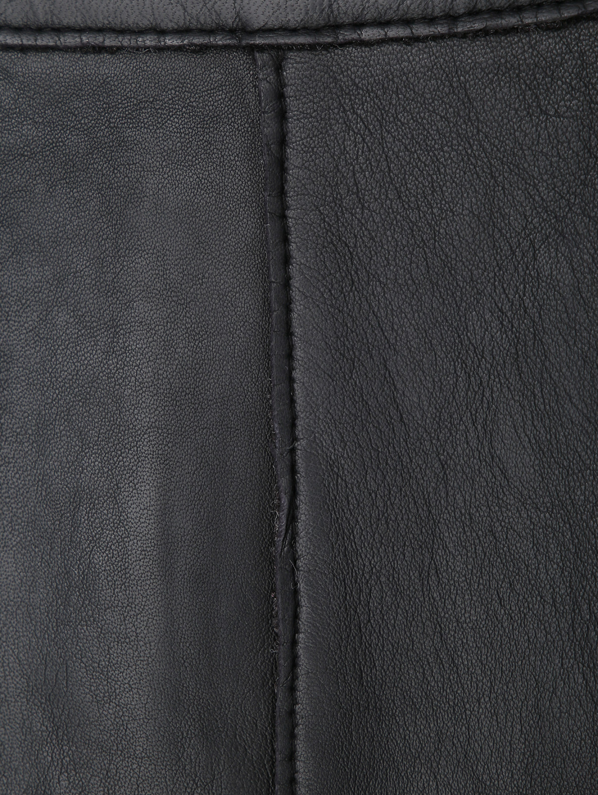 Юбка-миди из кожи с карманами P.A.R.O.S.H.  –  Деталь  – Цвет:  Черный