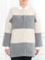 Укороченное пальто с узором "полоска" Max&Co  –  Модель Верх-Низ