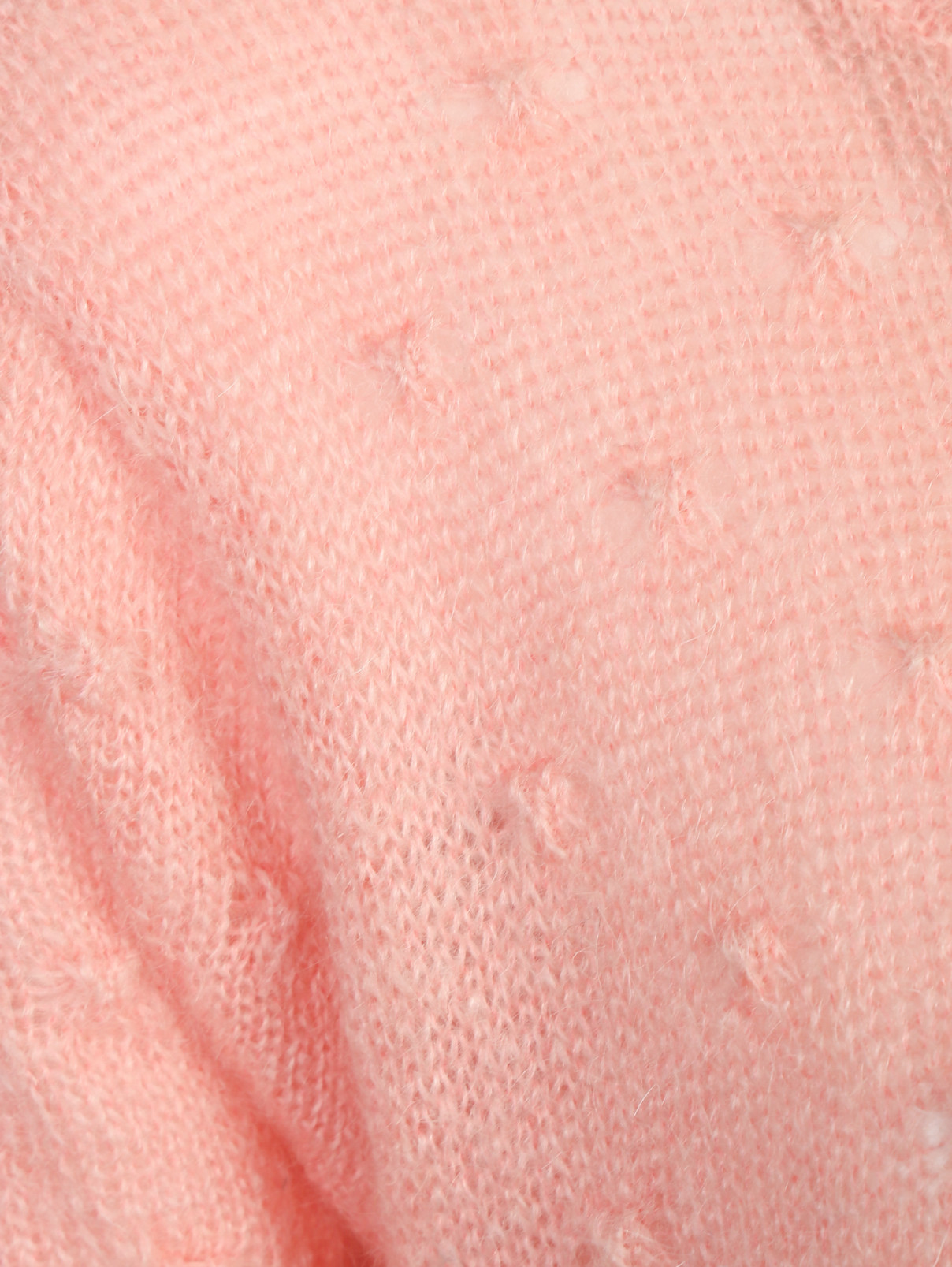 Джемпер из шерсти свободного кроя с узором J.W. Anderson  –  Деталь1  – Цвет:  Розовый
