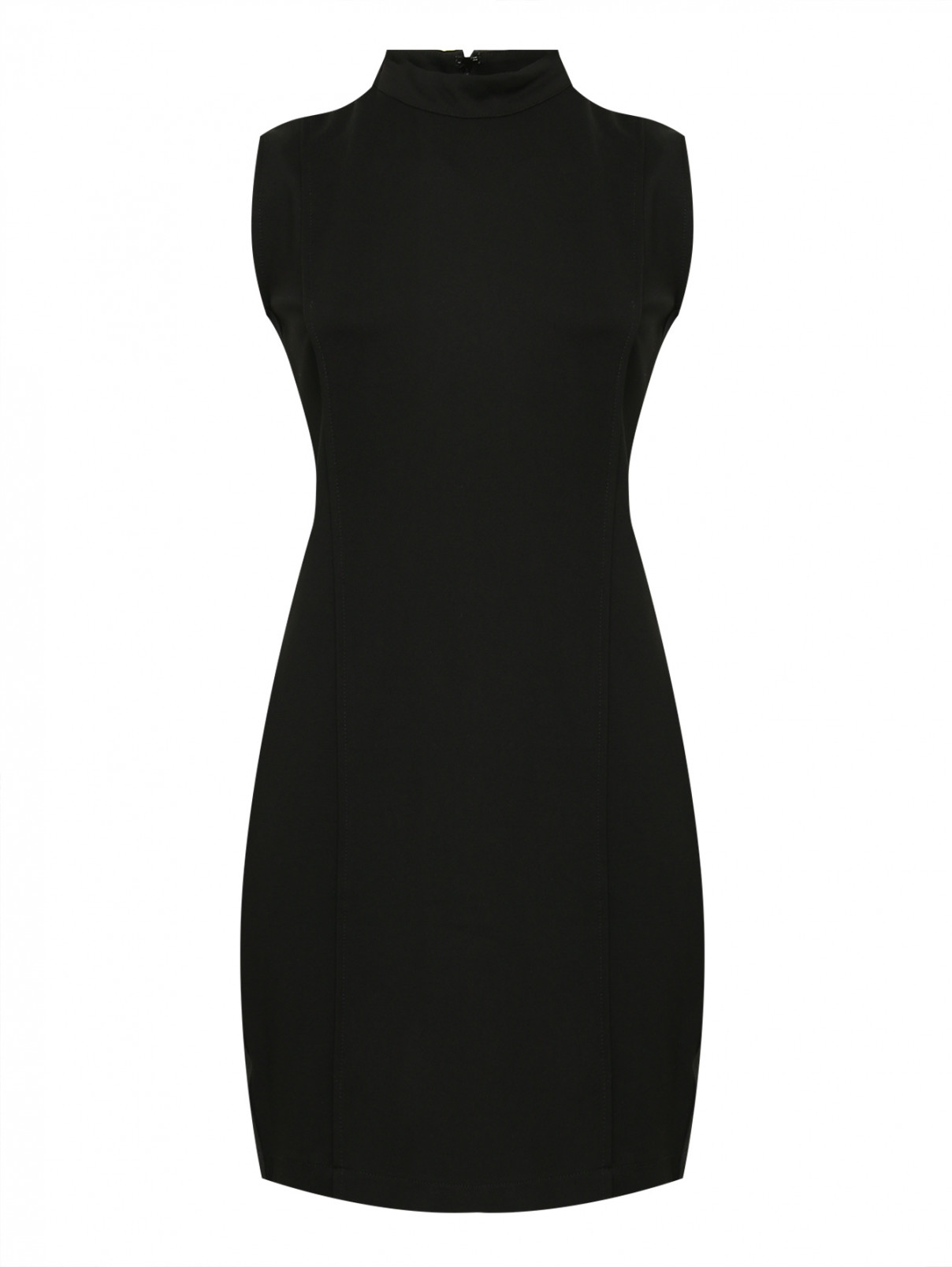 Трикотажное платье с рельефными швами Guess  –  Общий вид  – Цвет:  Черный