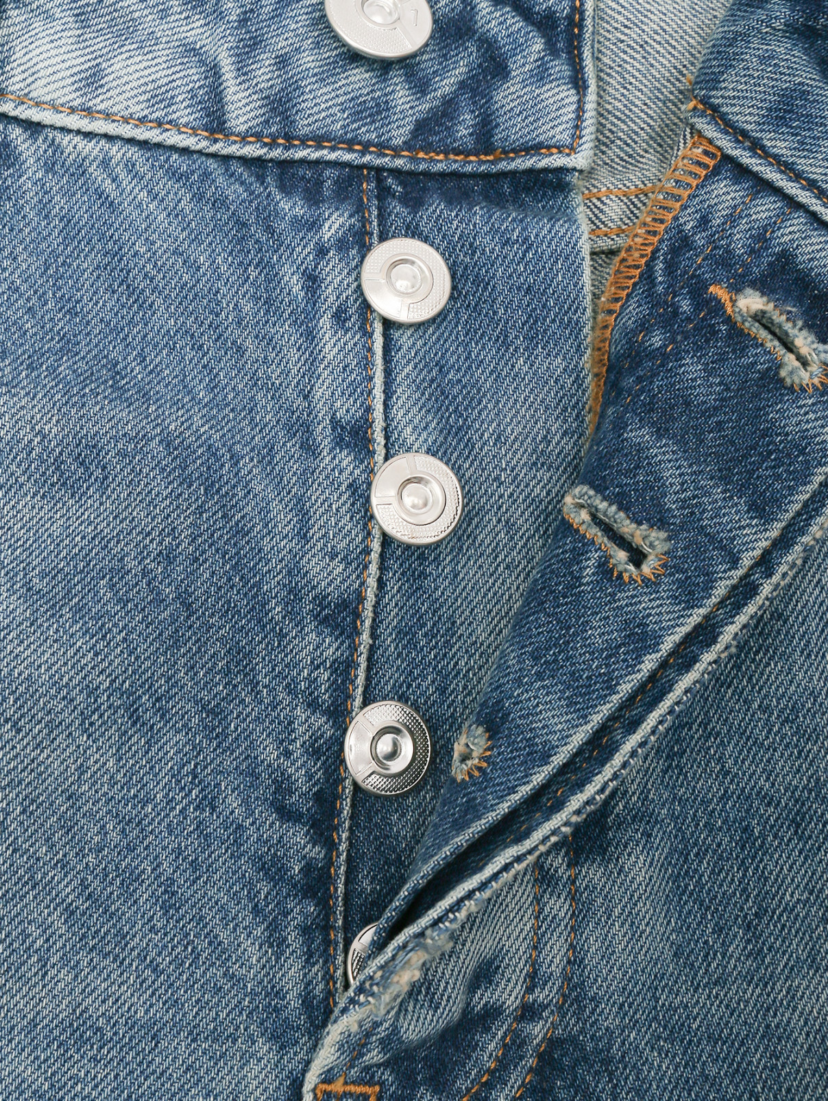 Укороченные джинсы из хлопка 3x1  –  Деталь1  – Цвет:  Синий