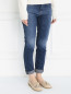 Узкие джинсы из потертого денима Iro  –  Модель Верх-Низ