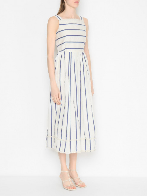 Платье на бретелях в полоску Weekend Max Mara - МодельВерхНиз