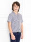 Рубашка хлопковая в полоску Dolce & Gabbana  –  МодельВерхНиз