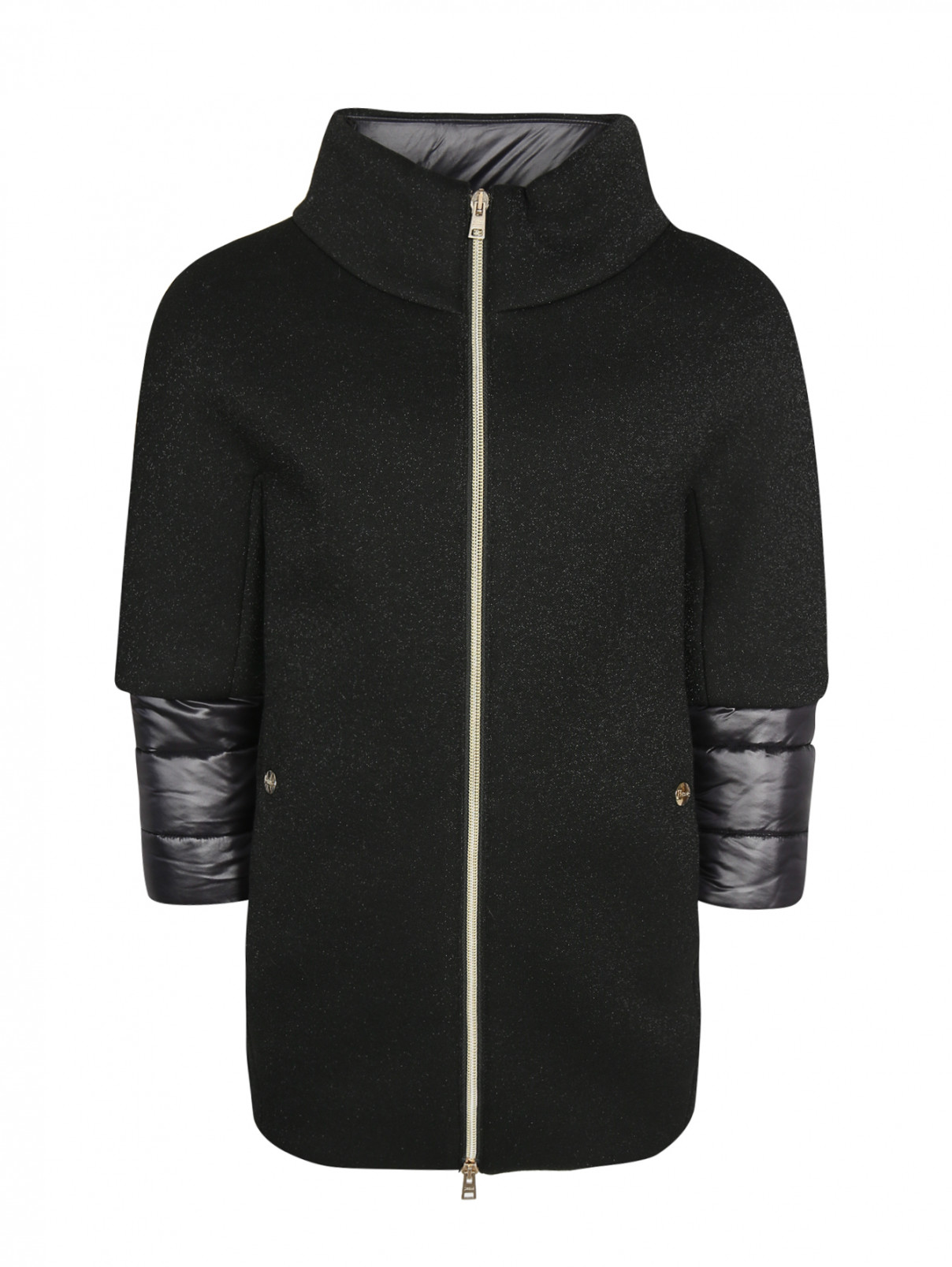 Пальто на молнии с карманами Herno  –  Общий вид  – Цвет:  Черный