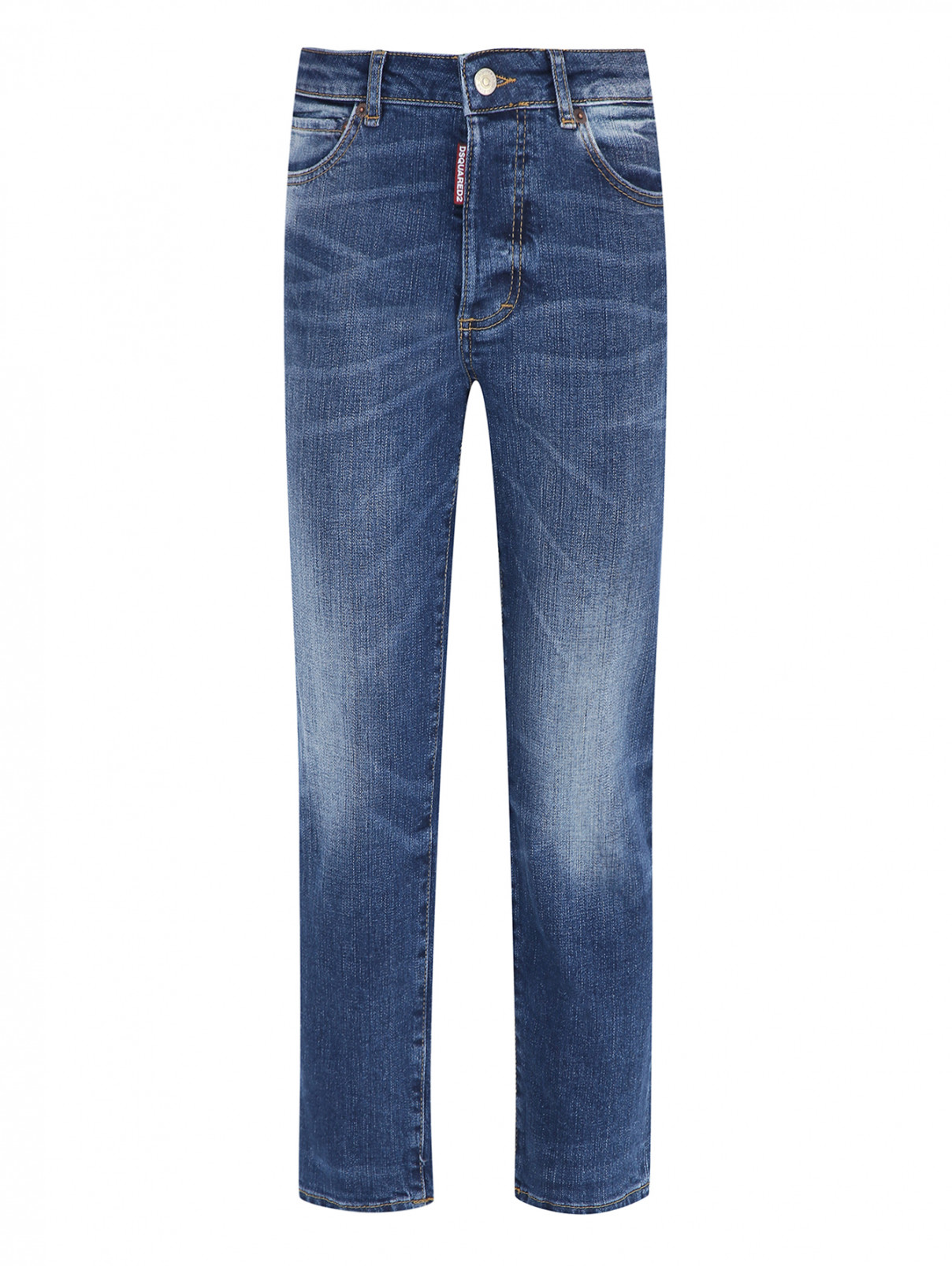 Прямые джинсы с карманами Dsquared2  –  Общий вид  – Цвет:  Синий