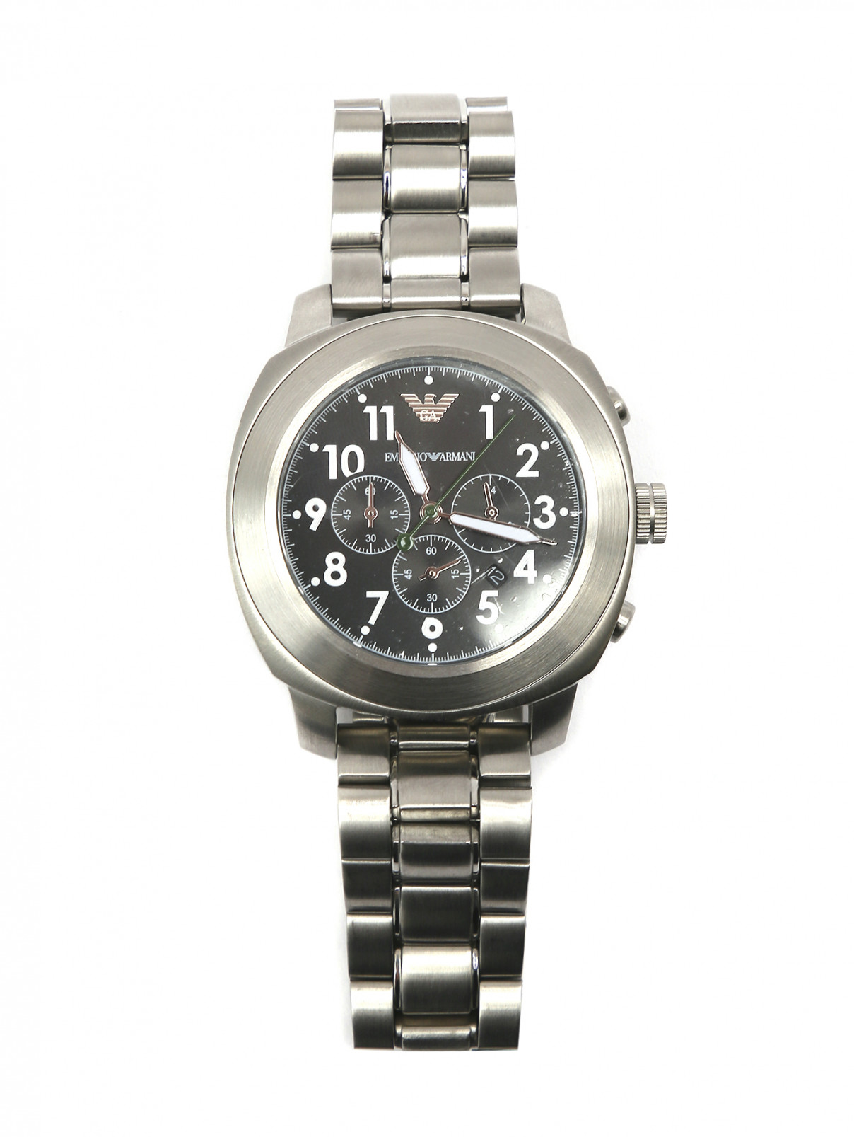Часы из металла Emporio Armani  –  Общий вид  – Цвет:  Серый