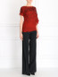 Блуза из шелка декорированная стеклярусом Jean Paul Gaultier  –  Модель Общий вид