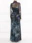 Платье-макси из шелка с узором Alberta Ferretti  –  Модель Верх-Низ1
