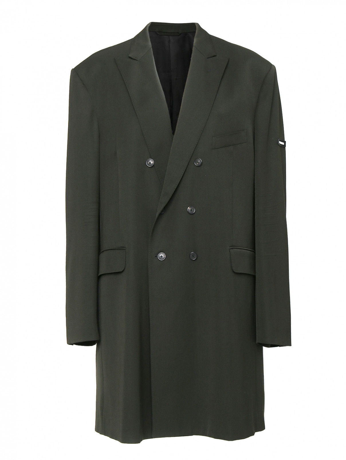 Пальто из шерсти Balenciaga  –  Общий вид  – Цвет:  Черный