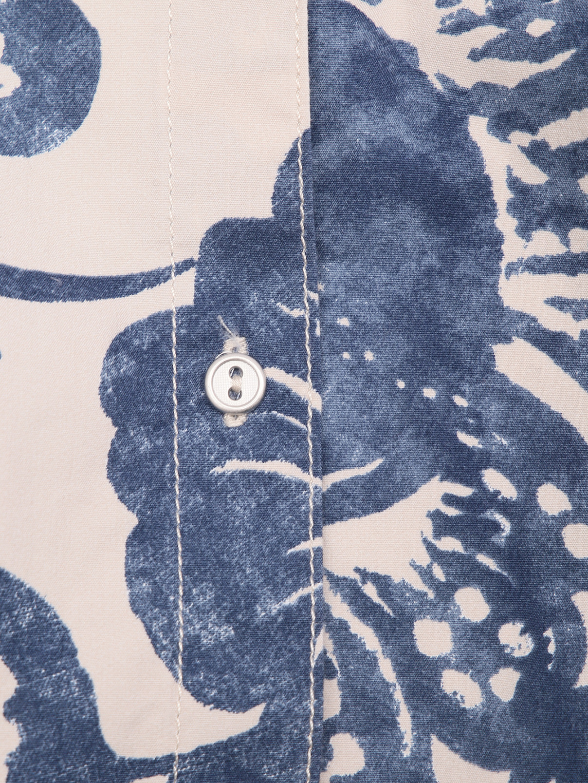 Блуза из хлопка с узором без рукавов Persona by Marina Rinaldi  –  Деталь1  – Цвет:  Узор
