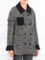 Пальто из шерсти с накладными карманами Moschino Cheap&Chic  –  Модель Верх-Низ