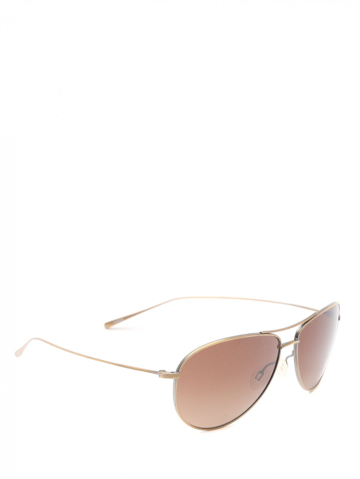 Очки солнцезащитные в оправе из металла Oliver Peoples  –  Обтравка1  – Цвет:  Металлик