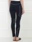 Узкие трикотажные брюки с декоративной отстрочкой Love Moschino  –  Модель Верх-Низ1