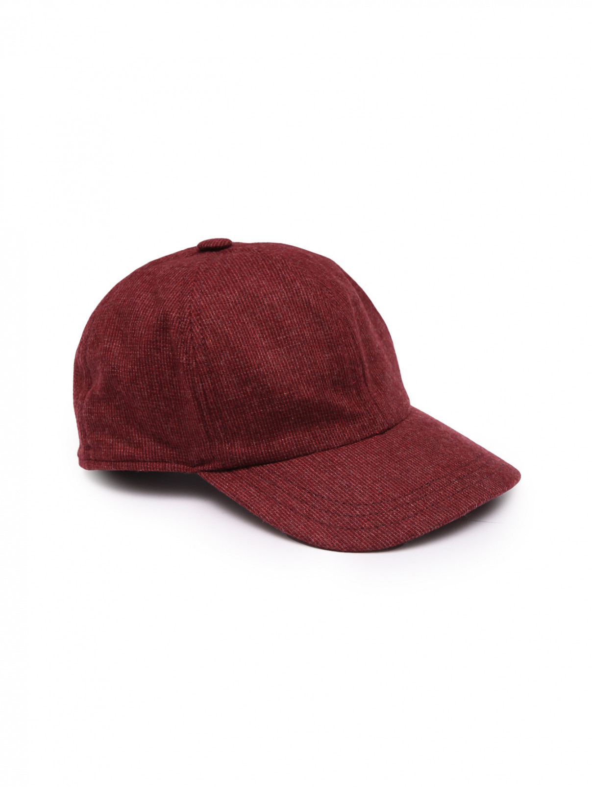 Однотонная кепка из шерсти и кашемира Isaia  –  Общий вид  – Цвет:  Красный