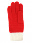 Перчатки мелкой вязки с контрастной вставкой Moschino Boutique  –  Обтравка1