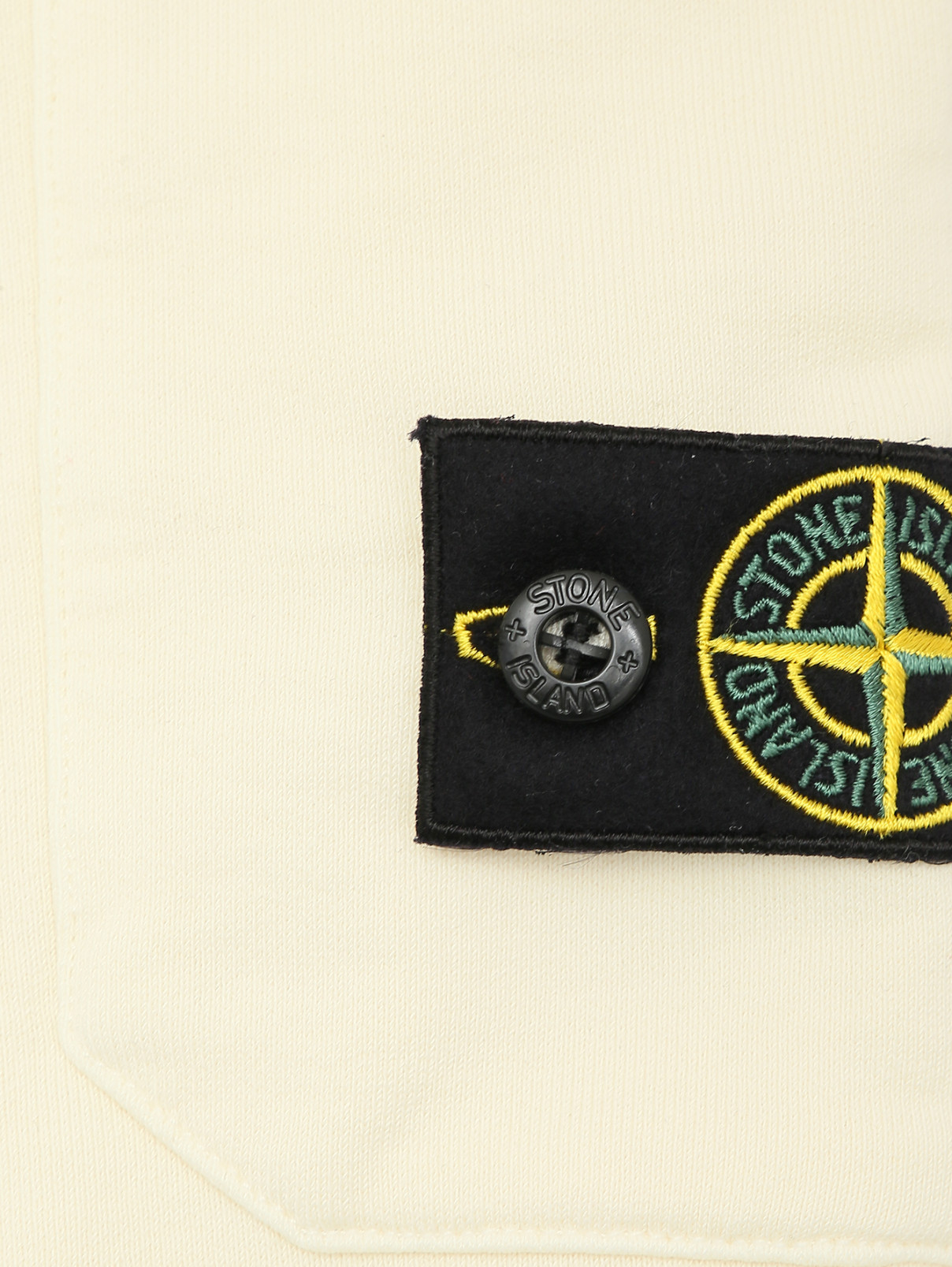 Шорты из трикотажа на резинке Stone Island  –  Деталь  – Цвет:  Желтый