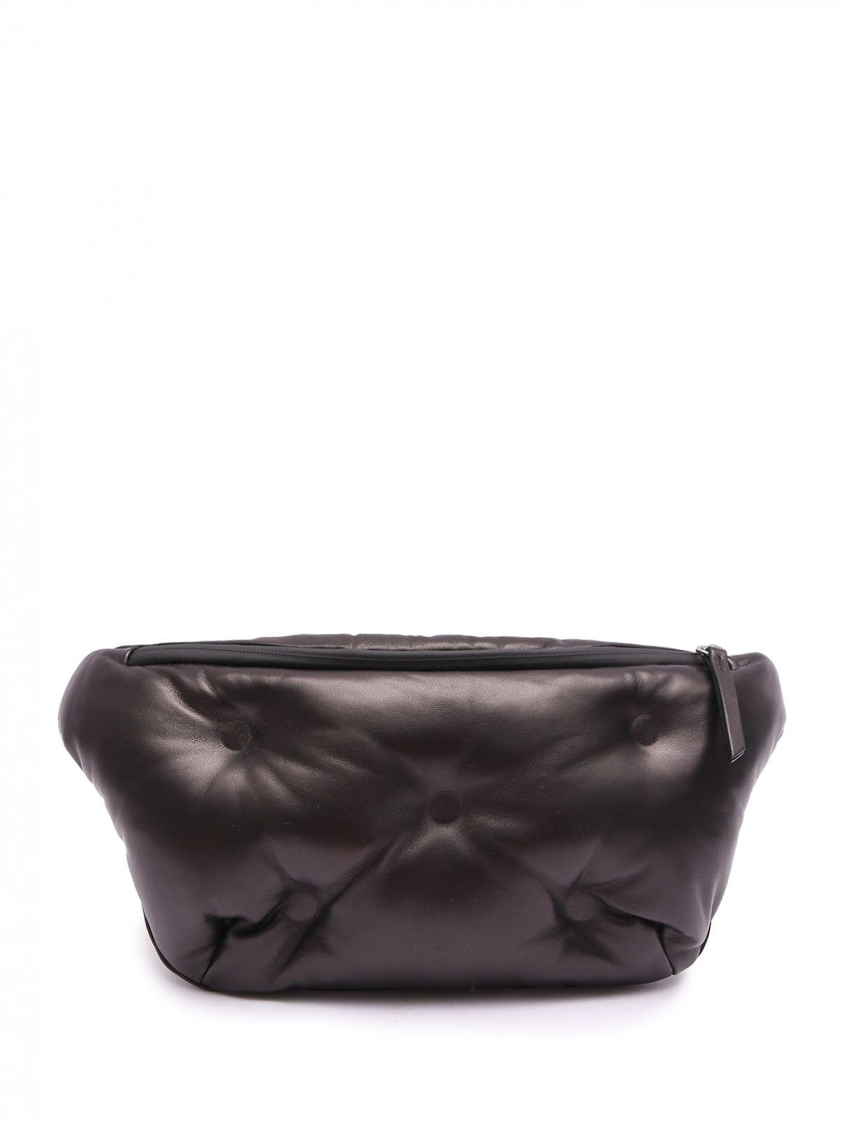 Поясная сумка из кожи Maison Margiela  –  Общий вид  – Цвет:  Черный