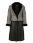 Пальто из шерсти, мохера и кожи с меховым воротником Jean Paul Gaultier  –  Общий вид
