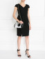 Платье-футляр из шерсти с V-образным вырезом Moschino Boutique  –  Модель Общий вид