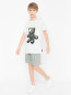 Хлопковая футболка со стразами Philipp Plein  –  МодельОбщийВид