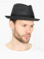 Шляпа из соломы с лентой Borsalino  –  МодельОбщийВид
