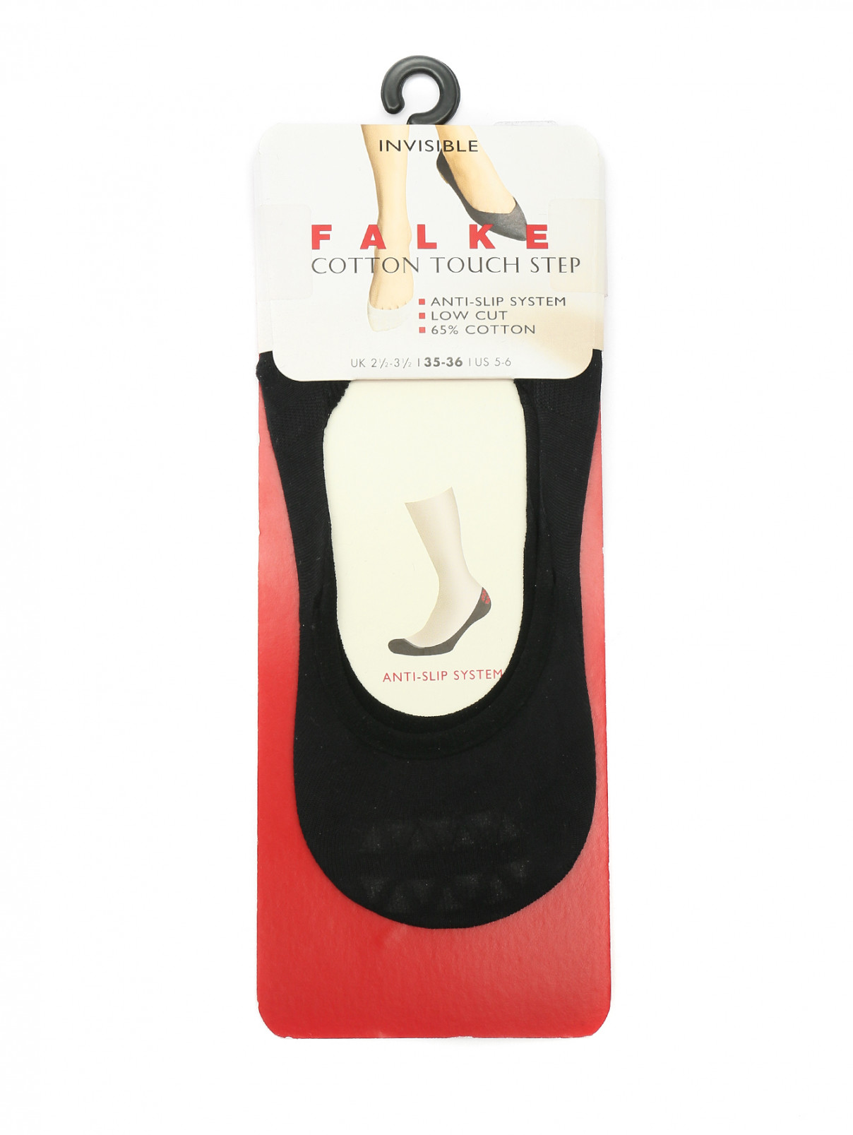Носки-невидимки из хлопка Falke  –  Общий вид  – Цвет:  Черный