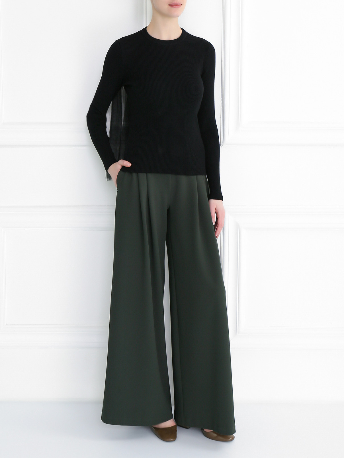 Джемпер  с отстегивающимся элементом Moschino Couture  –  Модель Общий вид  – Цвет:  Черный