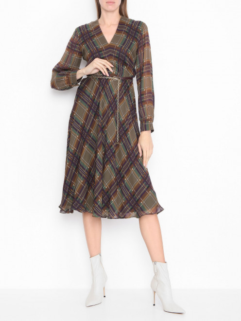Платье из шелка с узором Max Mara - МодельОбщийВид
