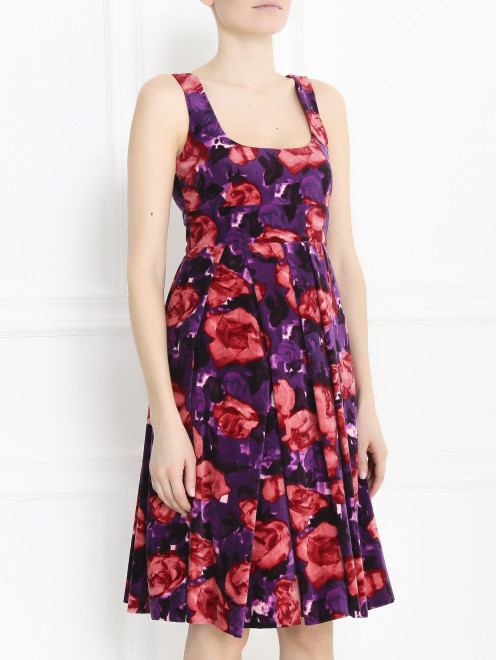 Платье из хлопка с цветочным узором Sportmax - Модель Верх-Низ