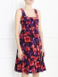 Платье из хлопка с цветочным узором Sportmax  –  Модель Верх-Низ